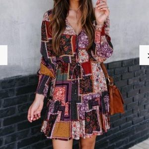 Vici Collection- Patchwork Dress